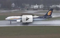 Take off on wet runway